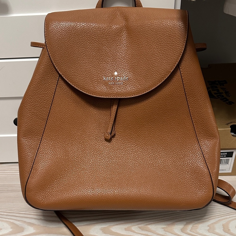 Kate Spade Brown Leather Backpack